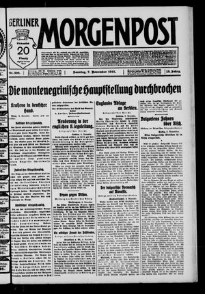 Berliner Morgenpost vom 07.11.1915