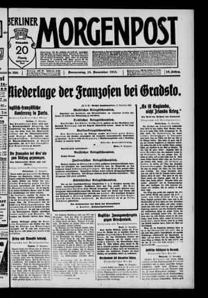 Berliner Morgenpost vom 18.11.1915