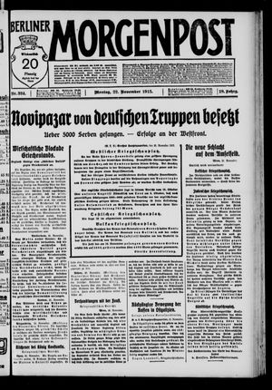 Berliner Morgenpost vom 22.11.1915