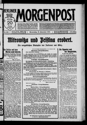 Berliner Morgenpost vom 25.11.1915