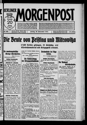 Berliner Morgenpost vom 26.11.1915