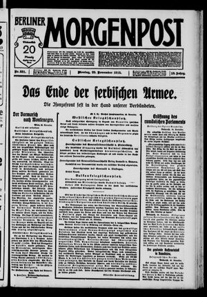 Berliner Morgenpost vom 29.11.1915