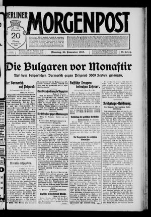 Berliner Morgenpost vom 30.11.1915