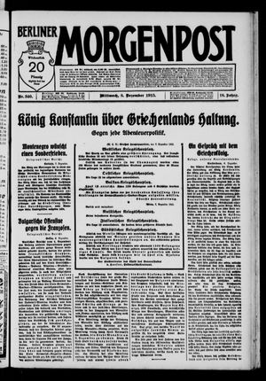 Berliner Morgenpost vom 08.12.1915
