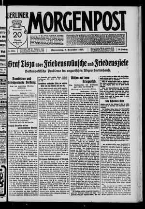 Berliner Morgenpost vom 09.12.1915