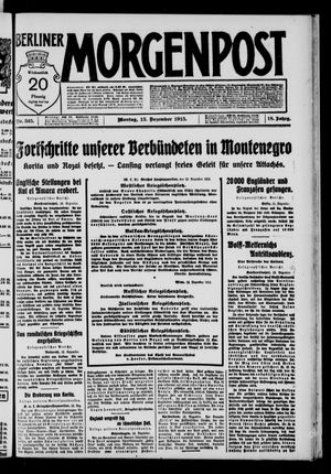 Berliner Morgenpost vom 13.12.1915