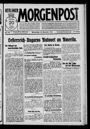 Berliner Morgenpost vom 16.12.1915