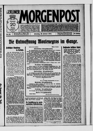 Berliner Morgenpost vom 23.01.1916