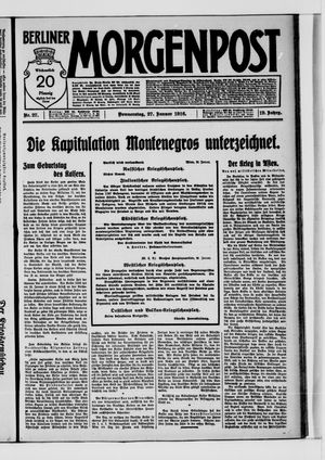 Berliner Morgenpost vom 27.01.1916