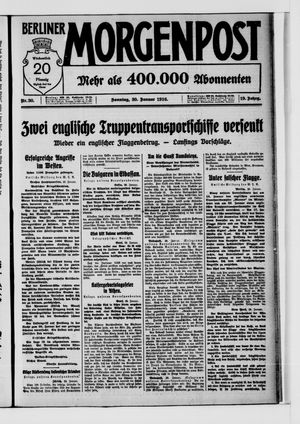 Berliner Morgenpost vom 30.01.1916