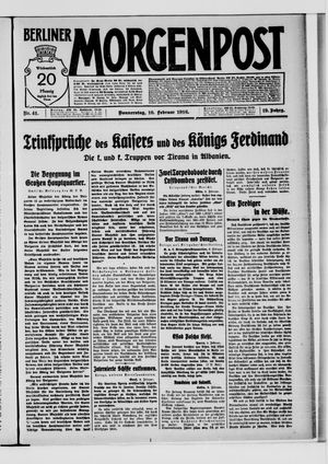 Berliner Morgenpost vom 10.02.1916