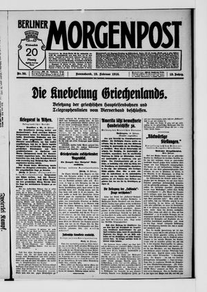 Berliner Morgenpost on Feb 19, 1916