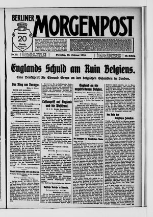 Berliner Morgenpost on Feb 22, 1916