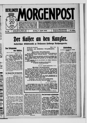 Berliner Morgenpost vom 07.04.1916