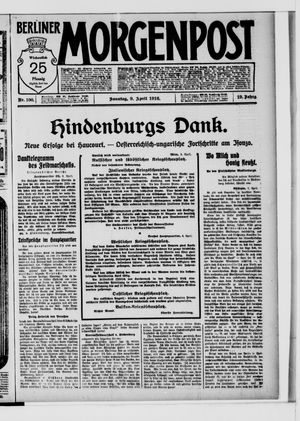 Berliner Morgenpost vom 09.04.1916