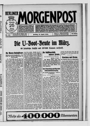 Berliner Morgenpost vom 14.04.1916