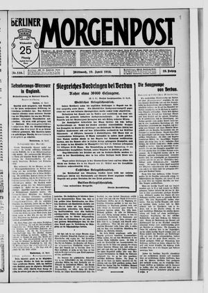 Berliner Morgenpost vom 19.04.1916