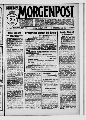 Berliner Morgenpost vom 21.04.1916