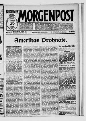 Berliner Morgenpost vom 23.04.1916