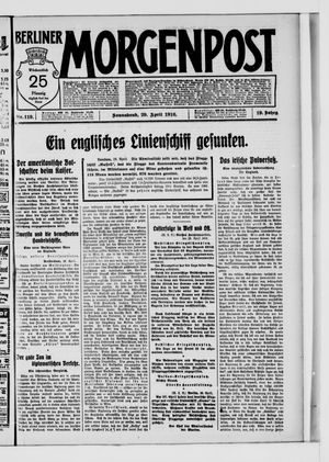 Berliner Morgenpost on Apr 29, 1916