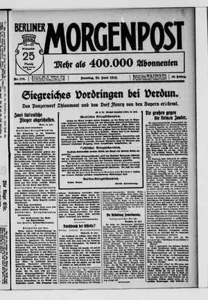 Berliner Morgenpost vom 25.06.1916