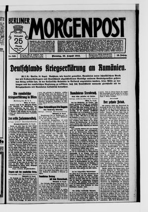 Berliner Morgenpost vom 29.08.1916