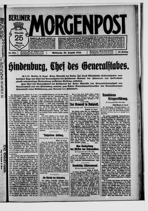 Berliner Morgenpost vom 30.08.1916