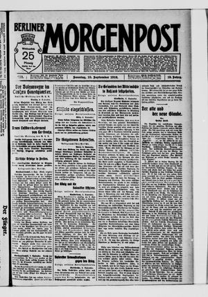 Berliner Morgenpost on Sep 10, 1916