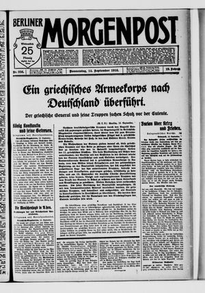 Berliner Morgenpost vom 14.09.1916