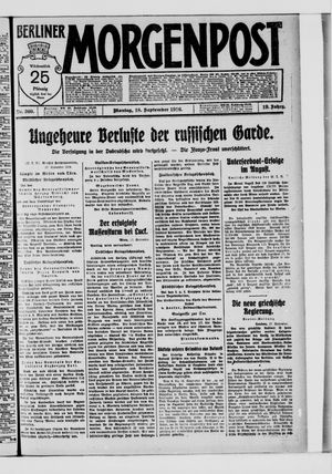 Berliner Morgenpost vom 18.09.1916