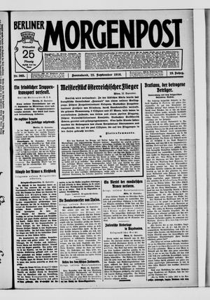 Berliner Morgenpost vom 23.09.1916