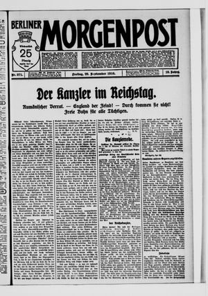 Berliner Morgenpost vom 29.09.1916