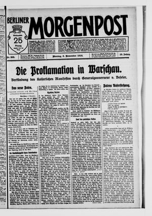 Berliner Morgenpost on Nov 6, 1916