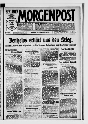 Berliner Morgenpost vom 27.11.1916