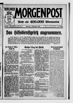 Berliner Morgenpost vom 03.12.1916