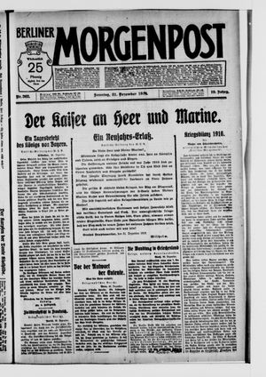 Berliner Morgenpost vom 31.12.1916