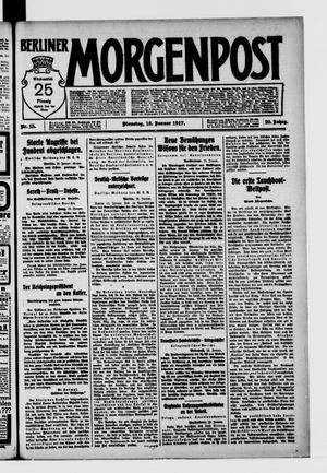 Berliner Morgenpost on Jan 16, 1917