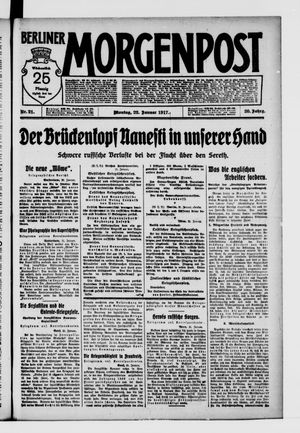Berliner Morgenpost on Jan 22, 1917