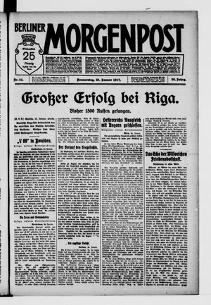 Berliner Morgenpost vom 25.01.1917