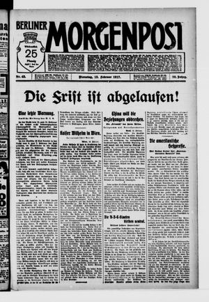 Berliner Morgenpost on Feb 13, 1917