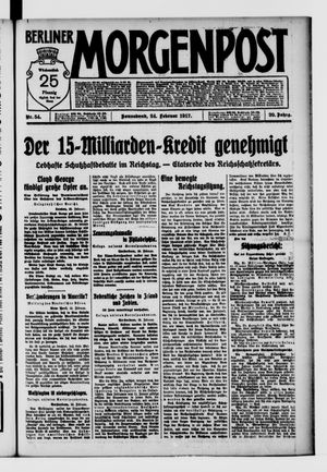 Berliner Morgenpost on Feb 24, 1917