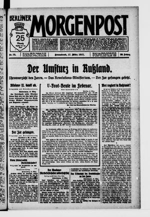 Berliner Morgenpost vom 17.03.1917