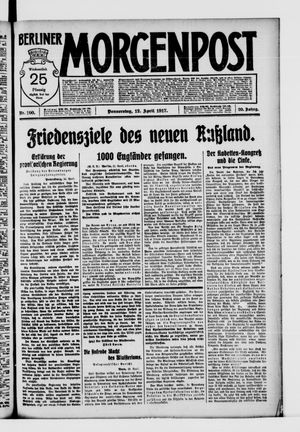 Berliner Morgenpost on Apr 12, 1917