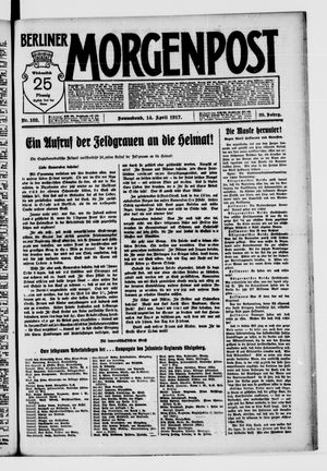 Berliner Morgenpost vom 14.04.1917