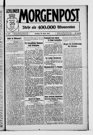 Berliner Morgenpost vom 22.06.1917