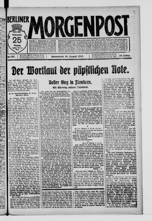 Berliner Morgenpost on Aug 18, 1917