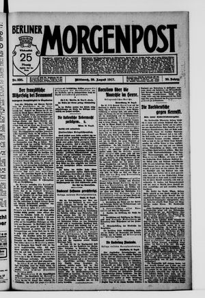 Berliner Morgenpost on Aug 29, 1917