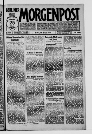 Berliner Morgenpost vom 31.08.1917
