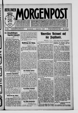 Berliner Morgenpost on Sep 1, 1917