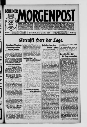 Berliner Morgenpost vom 15.09.1917